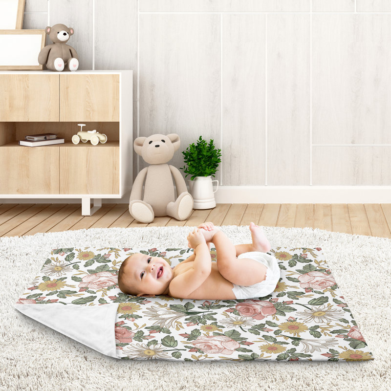 Vintage floral baby blanket clearance
